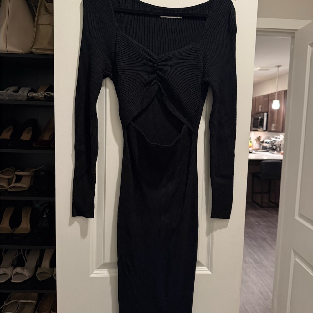Abercrombie & Fitch Black Long Sleeve Dress